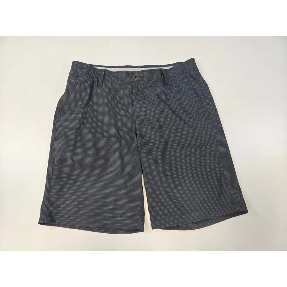 Under Armour Mens Gray‎ Match Play Novelty Golf Shorts Size 34 Style 1362498